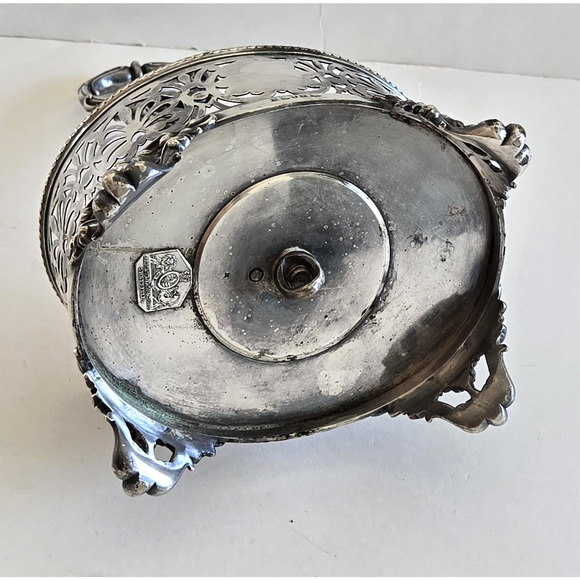 Antique Silver Plated Cruet Holder Ornate Victorian James Dixon & Sons England - Picture 10 of 13